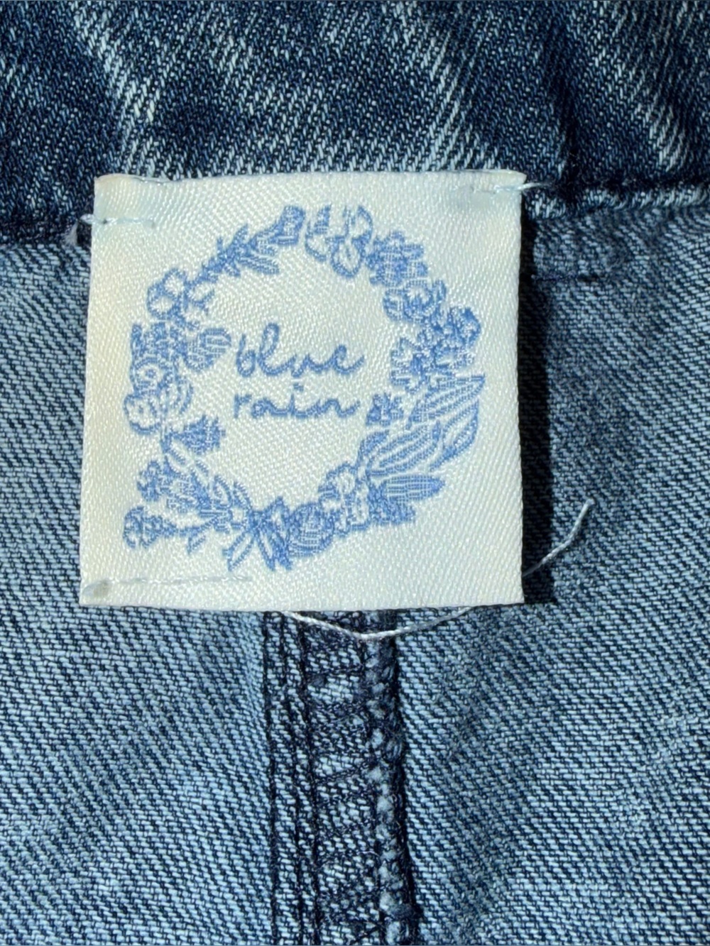 Women's size small skirt Denim Mini Skirt with Pink Floral Embroidery - Picture 4 of 5